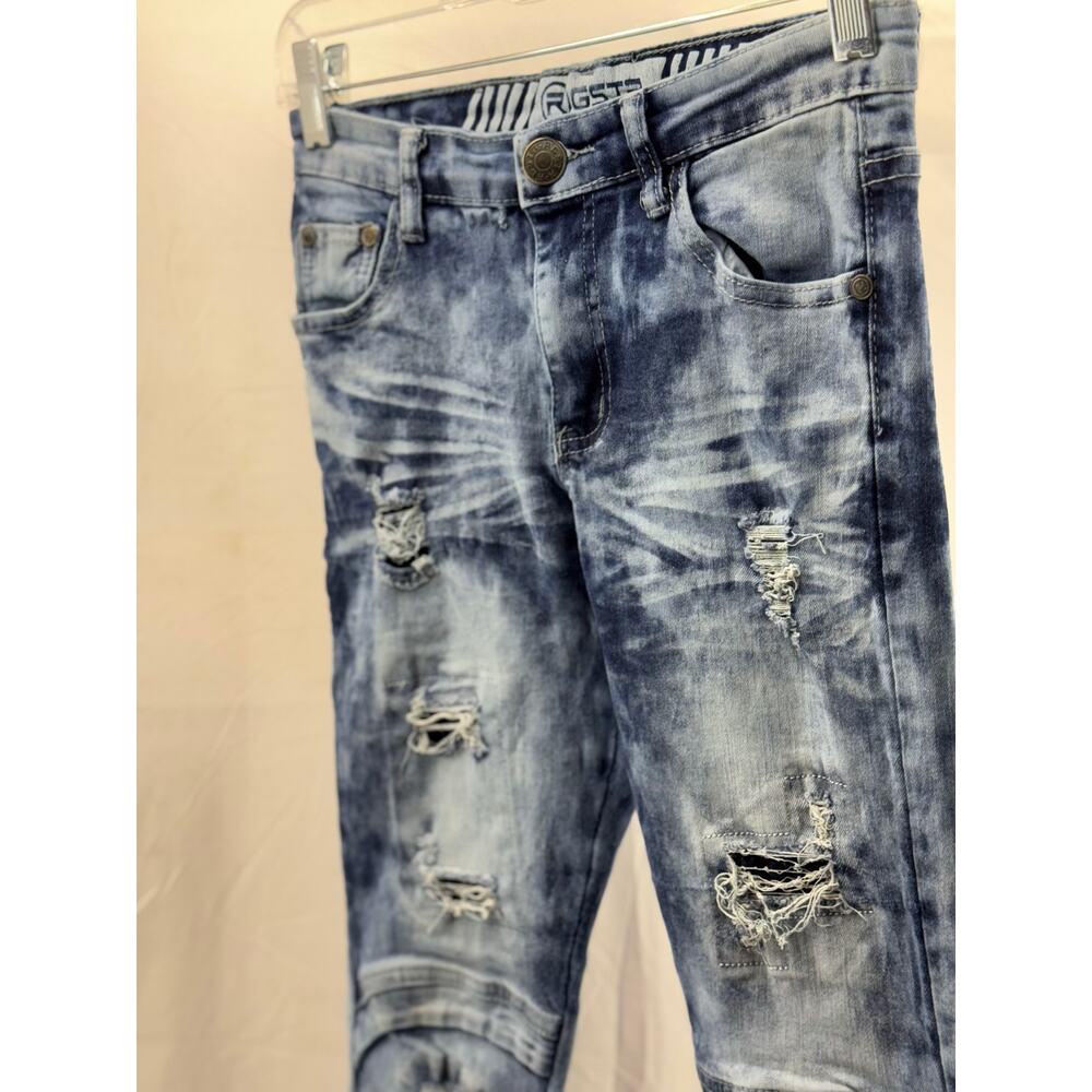 Kids size 12 skinny heavy distressed jeans